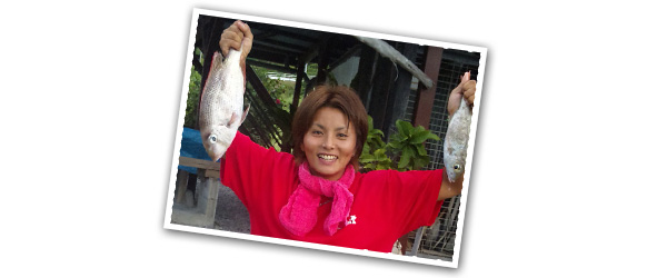 渡嘉敷島で釣り